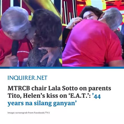 MTRCB chair Lala Sotto on parents Tito, Helen's kiss on 'E.A.T.': .